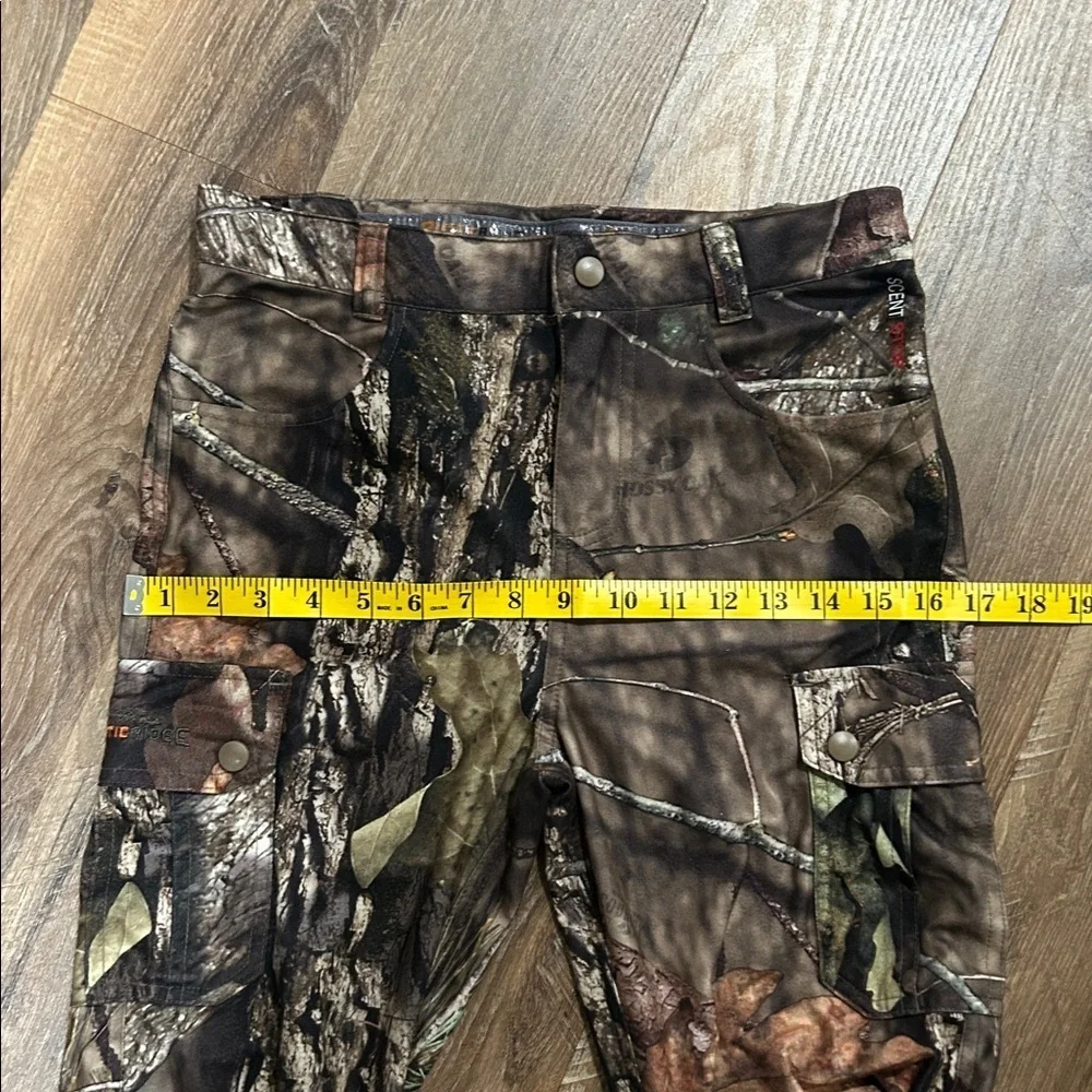 Rustic Ridge Youth Scent Stop Hunting Pants Sz Medium Mossy Oak Adjustable waist